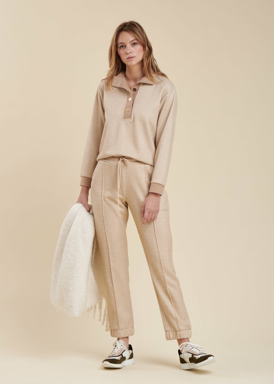 Pret-A-Porter LA FEE maraboutee | Pantalon Coupe Jogging Beige