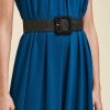 Accessoires LA FEE maraboutee | Ceinture Elastiquee Boucle Carree Marine