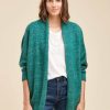 Pret-A-Porter LA FEE maraboutee | Gilet Oversize En Maille Irisee Marine