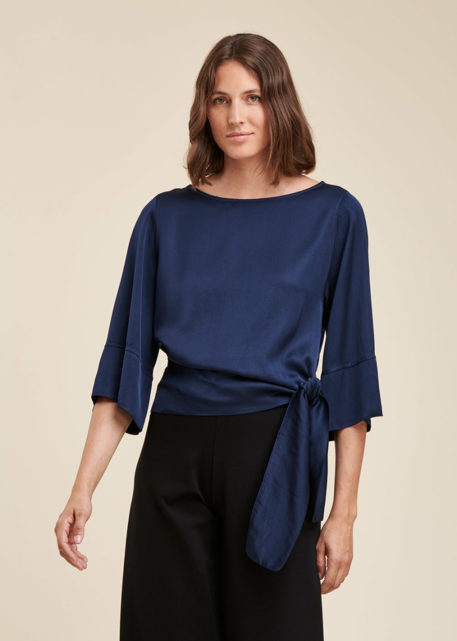 Pret-A-Porter LA FEE maraboutee | Top Ample En Satin De Viscose Stormy