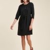 Pret-A-Porter LA FEE maraboutee | Robe Courte Avec Coulisse Taille Noir