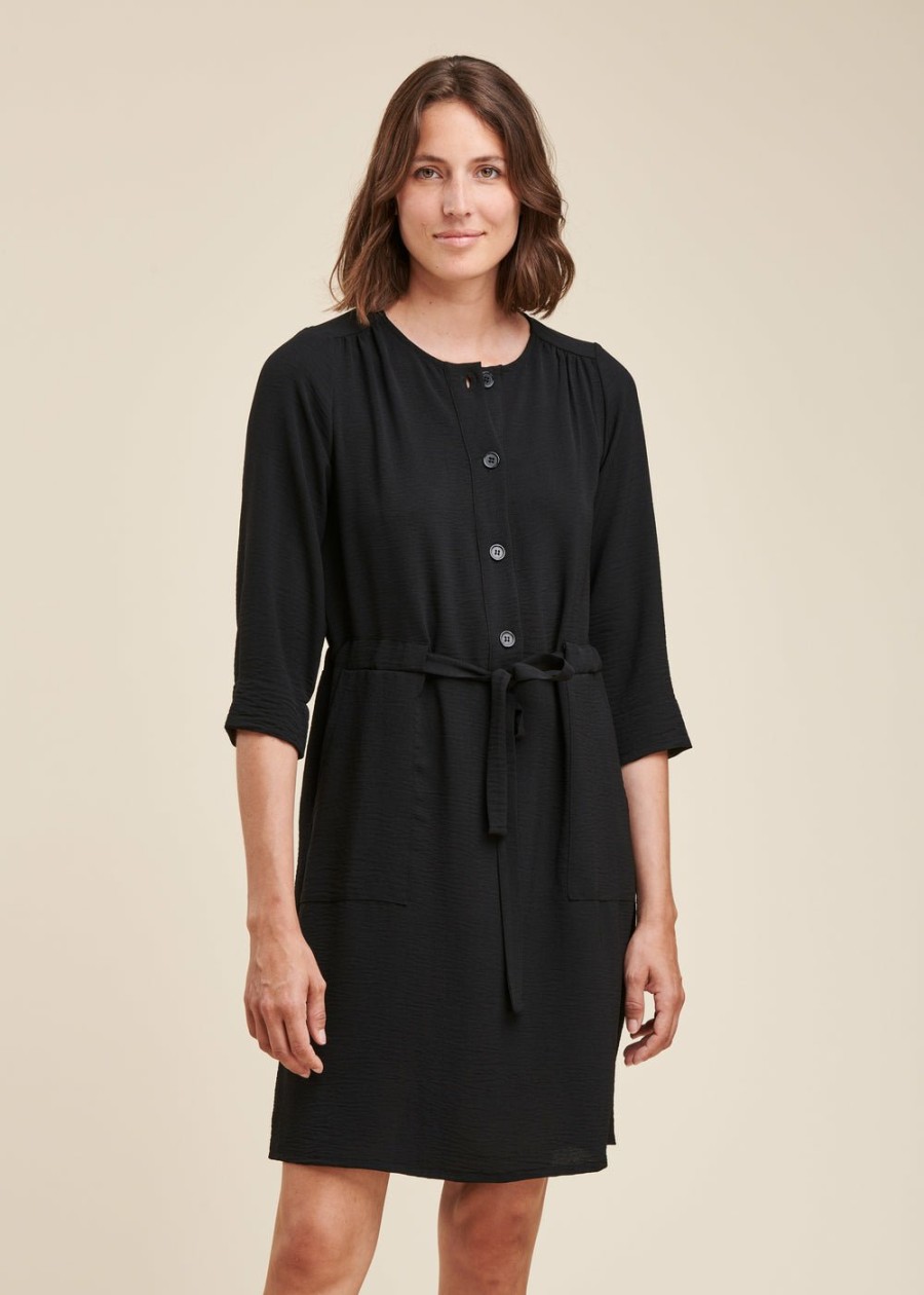 Pret-A-Porter LA FEE maraboutee | Robe Courte Avec Coulisse Taille Noir