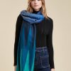 Accessoires LA FEE maraboutee | Foulard Multicolore Degrade En Coton Saphir/Topaze