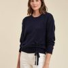 Pret-A-Porter LA FEE maraboutee | Pull Avec Coulisse Marine