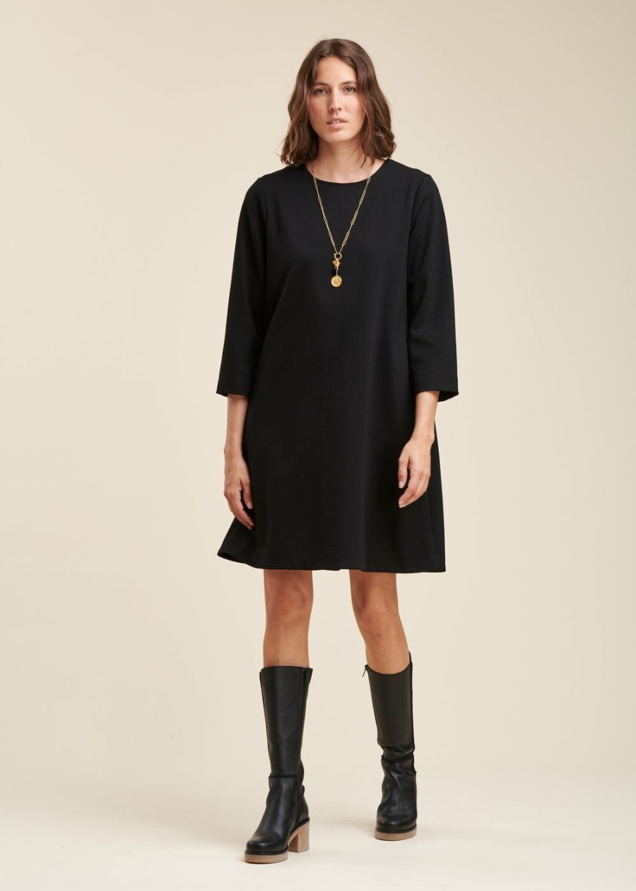 Pret-A-Porter LA FEE maraboutee | Robe Courte En Jersey Milano Noir