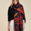 Accessoires LA FEE maraboutee | Echarpe Jacquard En Laine Navy/Rouge