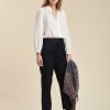 Pret-A-Porter LA FEE maraboutee | Pantalon Coupe Carotte Bleu Encre