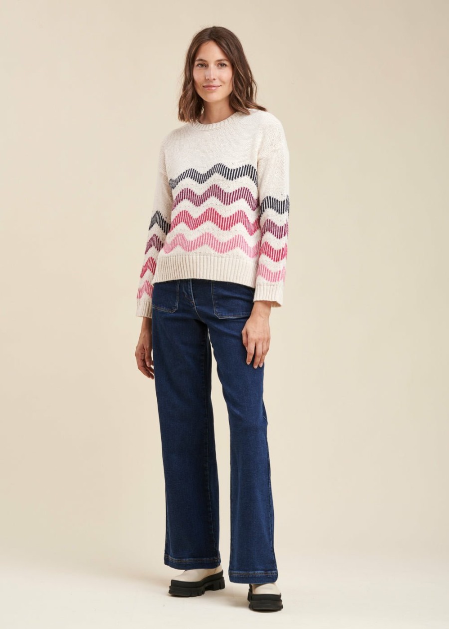 Pret-A-Porter LA FEE maraboutee | Pull Rayures Zigzag Stormy