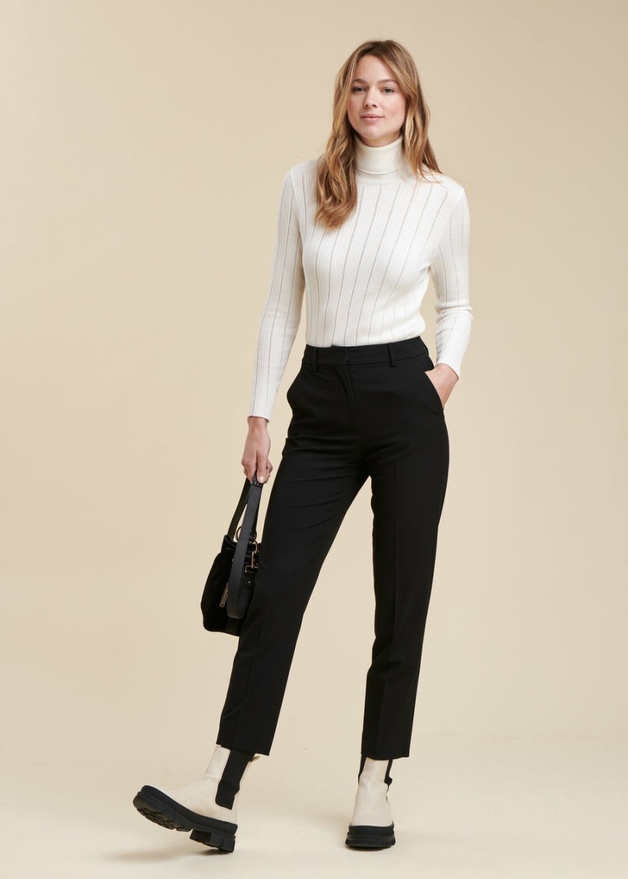 Pret-A-Porter LA FEE maraboutee | Pantalon Cigarette En Polyester Recycle Noir