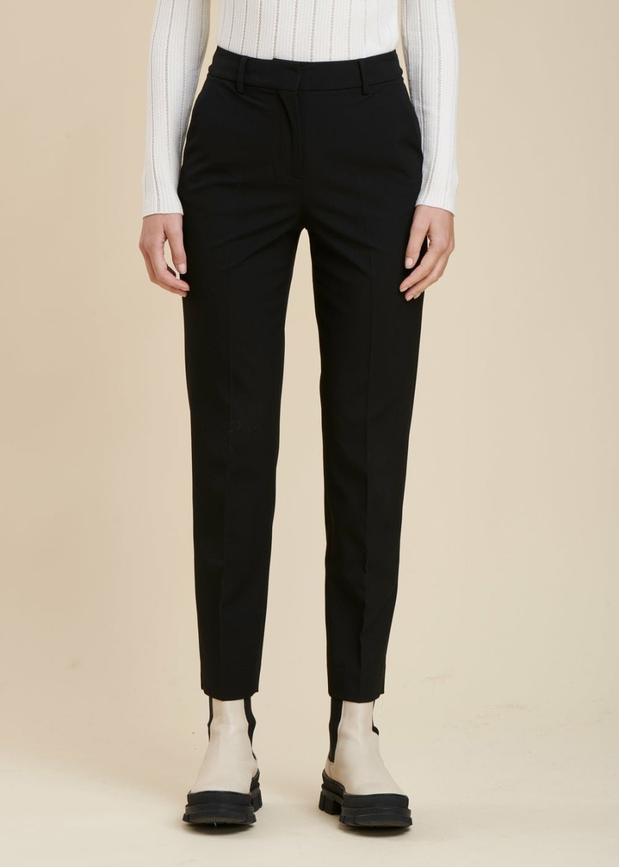 Pret-A-Porter LA FEE maraboutee | Pantalon Cigarette En Polyester Recycle Noir