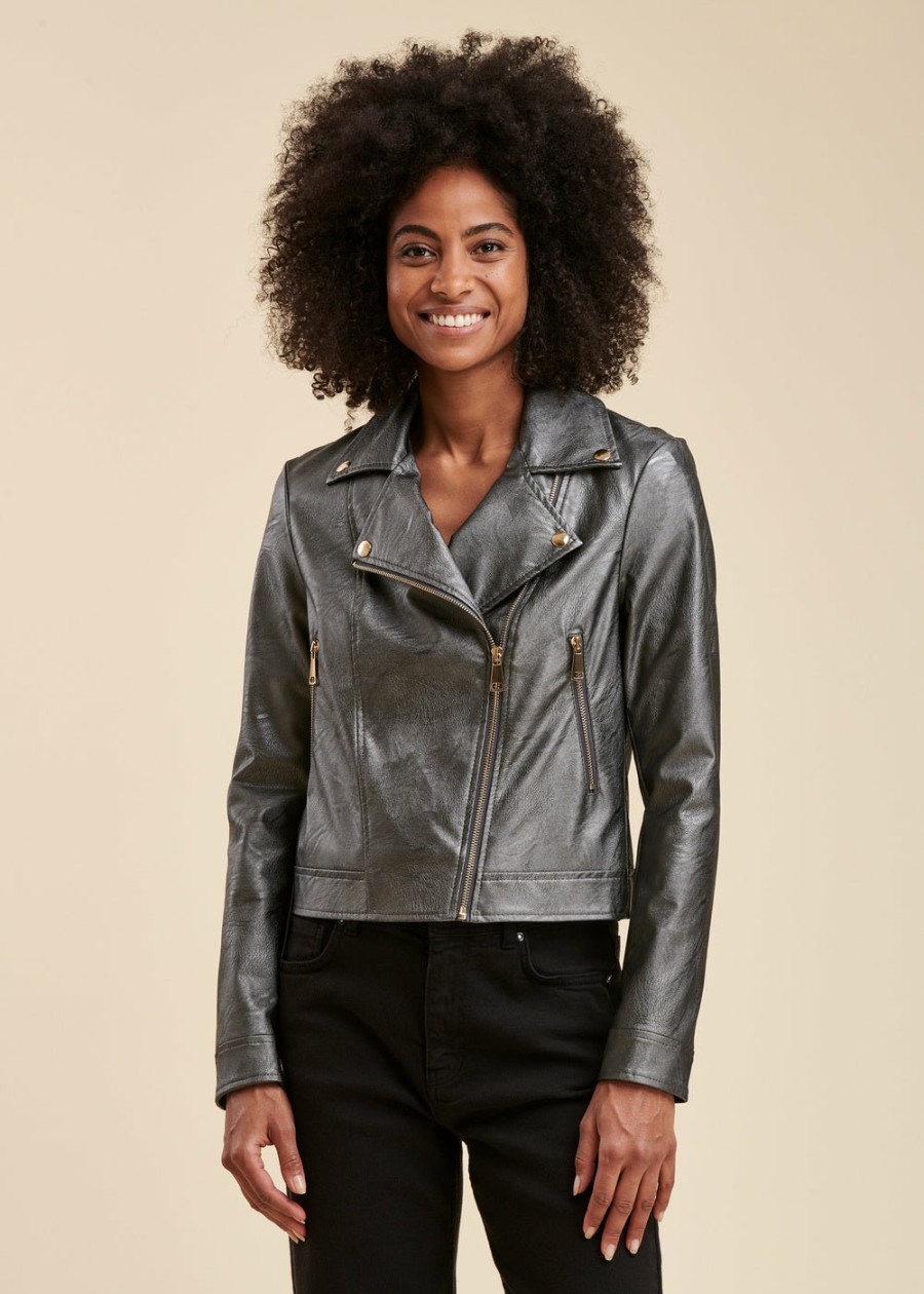 Pret-A-Porter LA FEE maraboutee | Blouson Esprit Motard Bronze