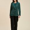 Pret-A-Porter LA FEE maraboutee | Veste Tailleur En Velours Figue