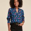 Pret-A-Porter LA FEE maraboutee | Top A Imprime Graphique En Viscose Ecovero Bleu/Rouge