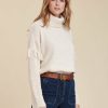 Pret-A-Porter LA FEE maraboutee | Pull Col Roule Ample Beige