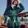 Pret-A-Porter LA FEE maraboutee | Manteau Court Ceinture Vert