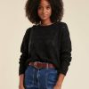 Pret-A-Porter LA FEE maraboutee | Pull En Maille Ajouree Noir