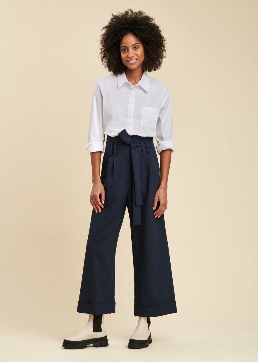 Pret-A-Porter LA FEE maraboutee | Pantalon Large 7/8Eme Marine