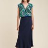 Pret-A-Porter LA FEE maraboutee | Jupe Longue En Satin De Viscose Stormy