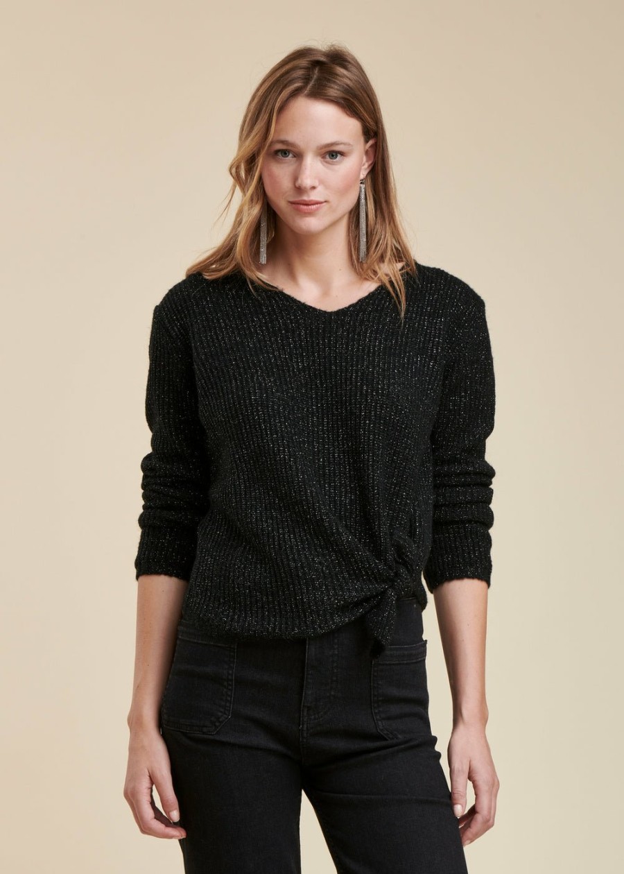 Pret-A-Porter LA FEE maraboutee | Pull En Maille Irisee Marine