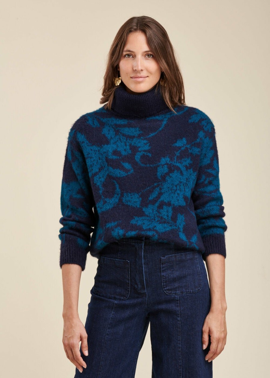 Pret-A-Porter LA FEE maraboutee | Pull Jacquard Col Roule Stormy