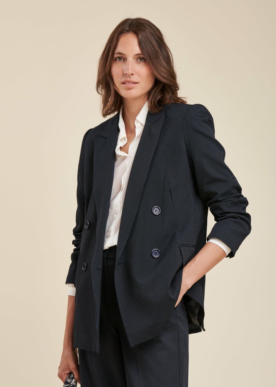 Pret-A-Porter LA FEE maraboutee | Blazer Double Boutonnage Navy