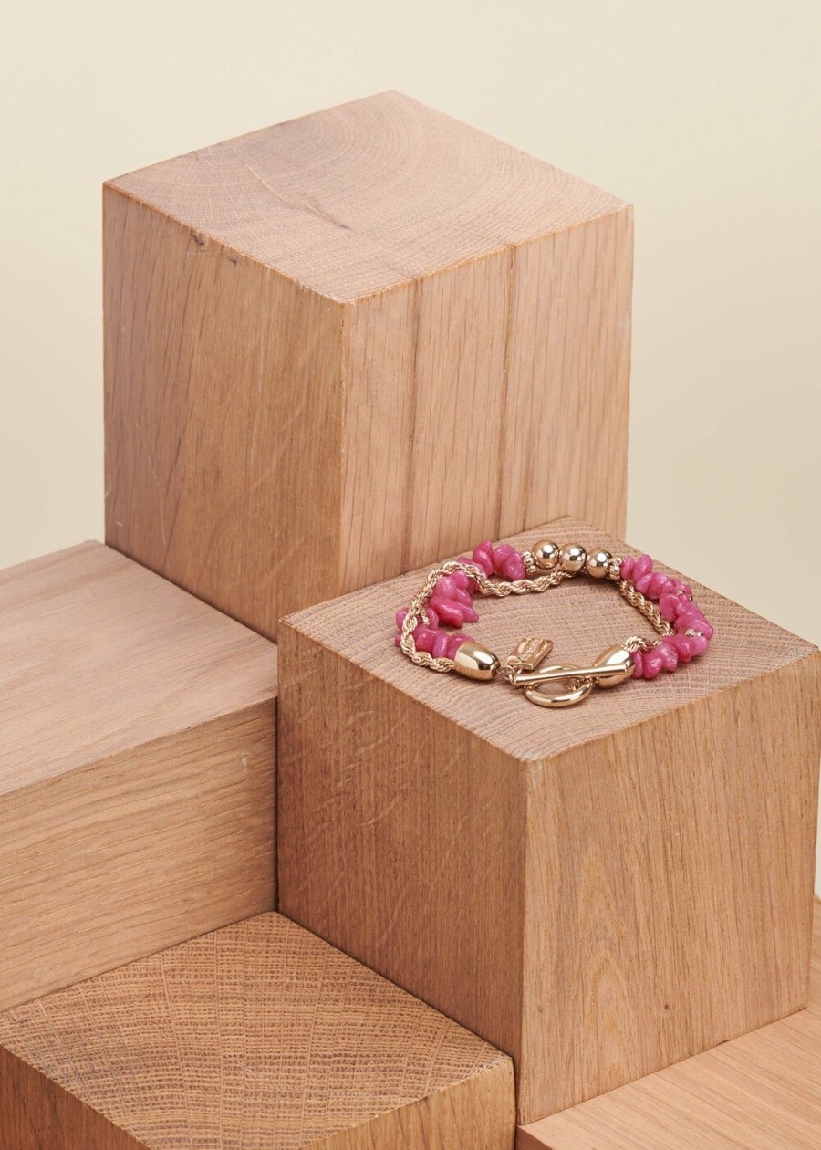 Accessoires LA FEE maraboutee | Bracelet Double Rang Multi Pierres Naturelles Albizia