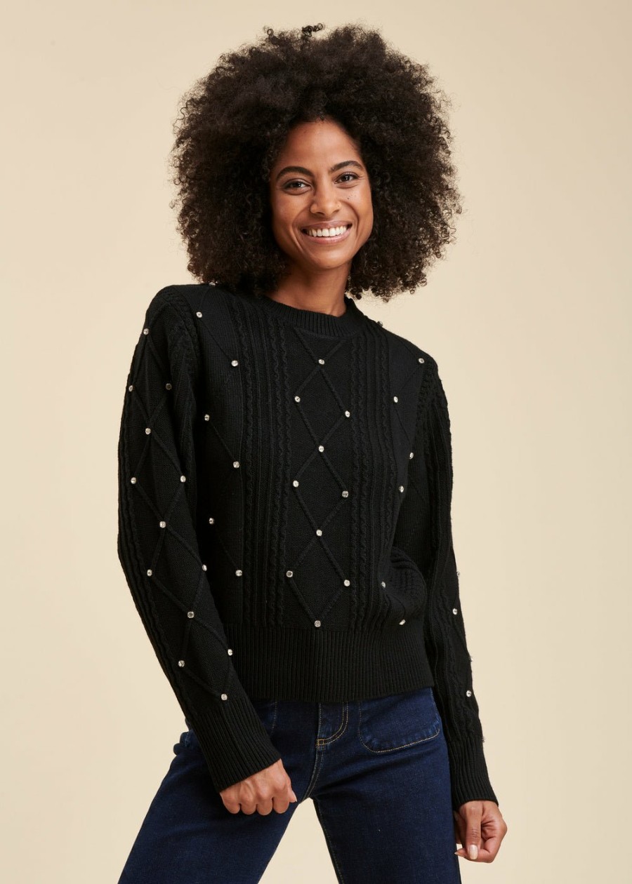 Pret-A-Porter LA FEE maraboutee | Pull Bijou Noir