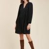 Pret-A-Porter LA FEE maraboutee | Robe Courte Coupe Ample Noir