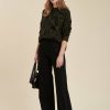 Pret-A-Porter LA FEE maraboutee | Pantalon A Pont En Jersey Milano Vert Bouteille