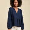 Pret-A-Porter LA FEE maraboutee | Top Ample Navy