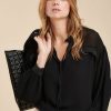 Pret-A-Porter LA FEE maraboutee | Top Oversize En Crepe De Viscose Noir