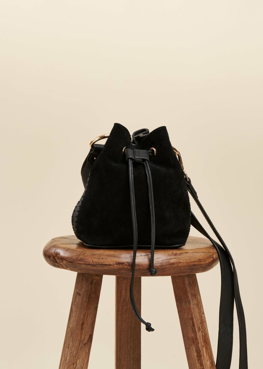 Accessoires LA FEE maraboutee | Sac Seau Mix Cuirs Noir