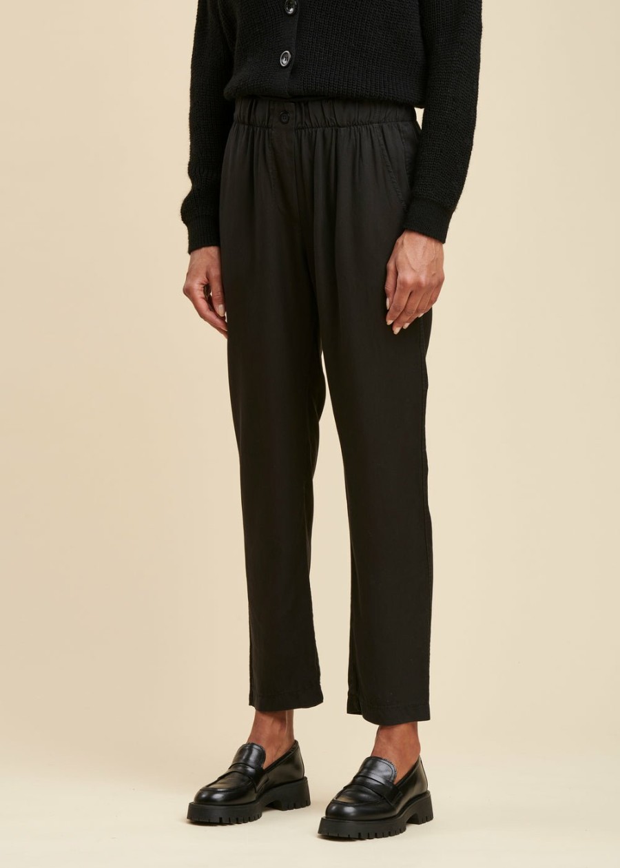 Pret-A-Porter LA FEE maraboutee | Pantalon Fluide Lyocell Marine