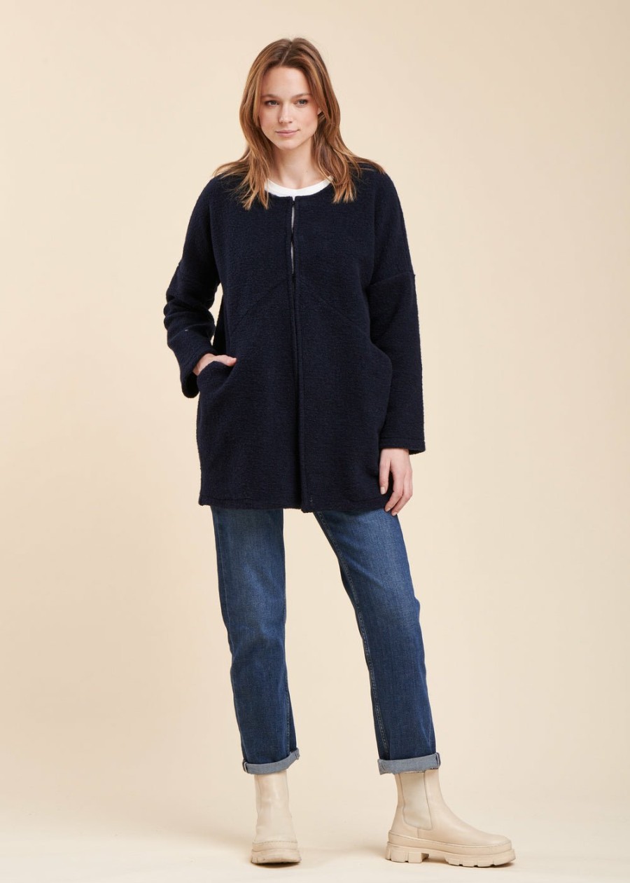 Pret-A-Porter LA FEE maraboutee | Manteau Gilet Marine