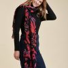 Accessoires LA FEE maraboutee | Foulard Jacquard Brode Navy/Rouge