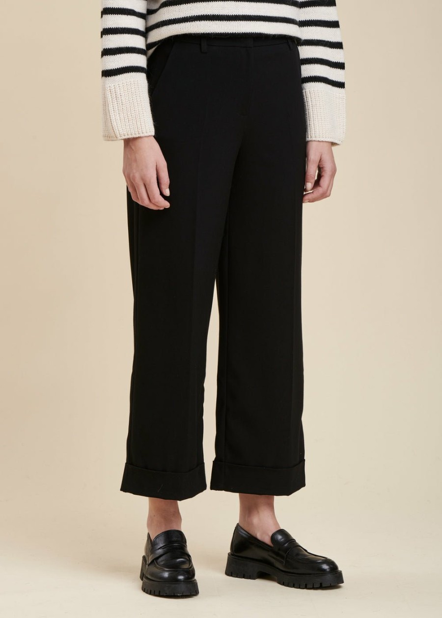 Pret-A-Porter LA FEE maraboutee | Pantalon Droit 7/8Eme Noir