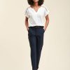 Pret-A-Porter LA FEE maraboutee | Pantalon Cigarette En Polyester Recycle Marine