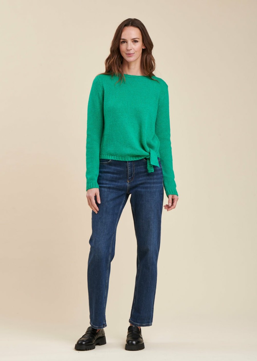 Pret-A-Porter LA FEE maraboutee | Pull Avec Noeud Vert Malachite