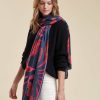 Accessoires LA FEE maraboutee | Foulard Imprime En Viscose Navy/Rouge