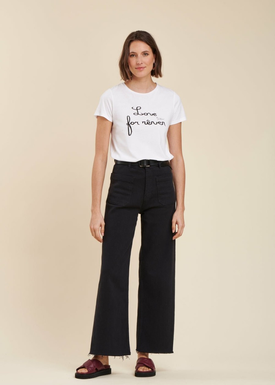 Pret-A-Porter LA FEE maraboutee | Jean Flare En Coton Biologique Noir