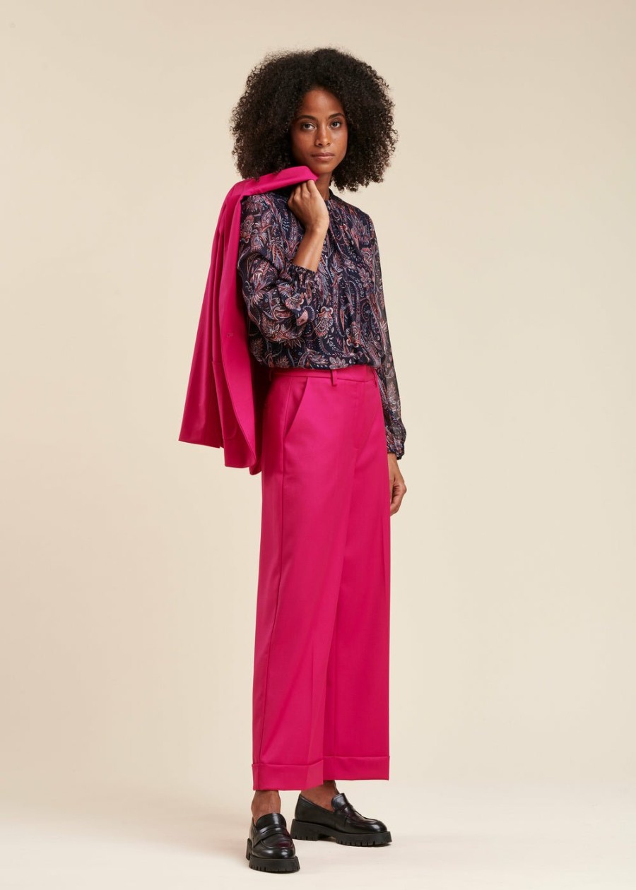 Pret-A-Porter LA FEE maraboutee | Pantalon Droit 7/8Eme Fushia