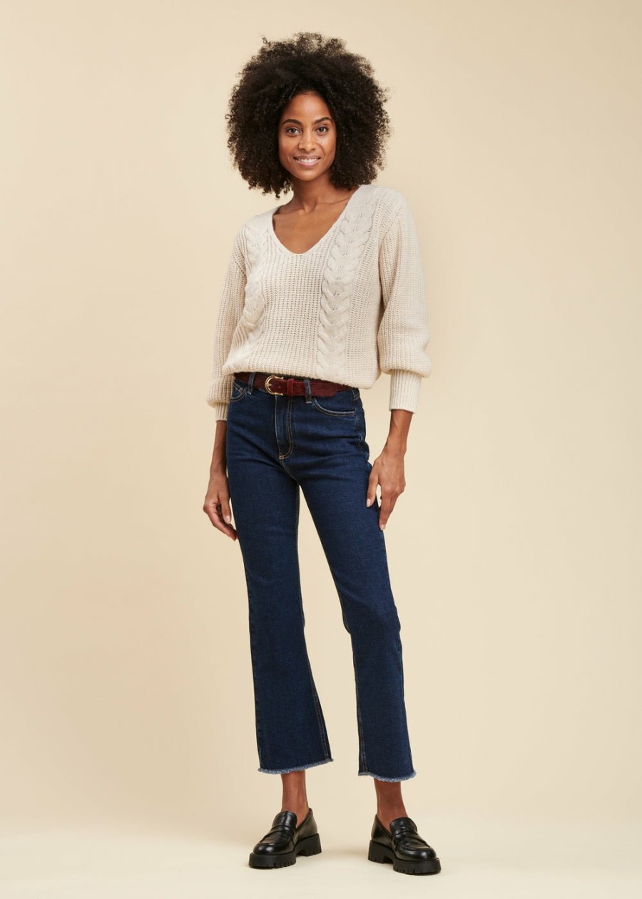 Pret-A-Porter LA FEE maraboutee | Jean Cropped Legerement Evase Brut