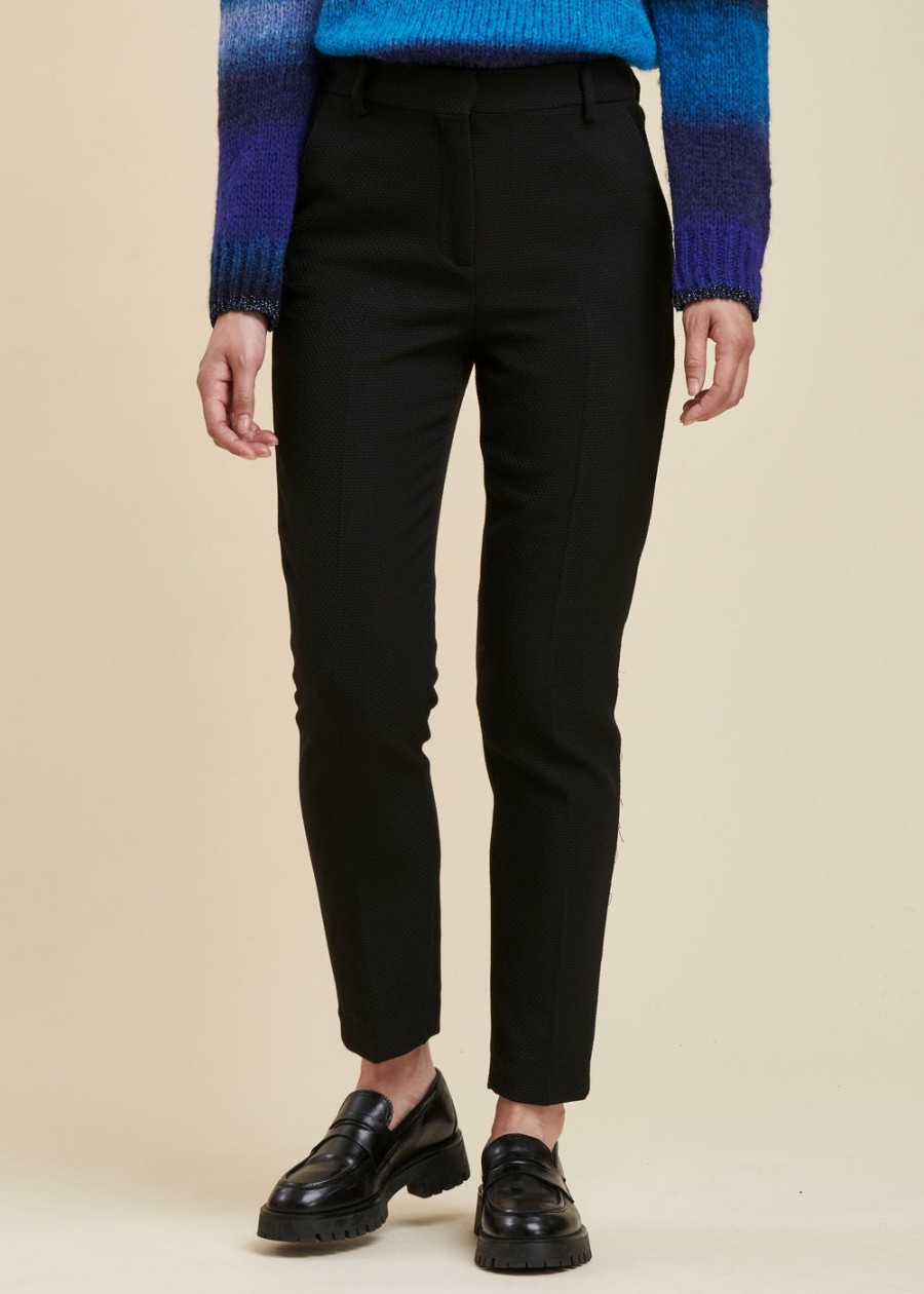 Pret-A-Porter LA FEE maraboutee | Pantalon Cigarette En Polyester Recycle Noir