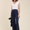 Pret-A-Porter LA FEE maraboutee | Pantalon Ample En Satin De Viscose Stormy