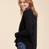 Pret-A-Porter LA FEE maraboutee | Pull Asymetrique En Maille Fine Noir