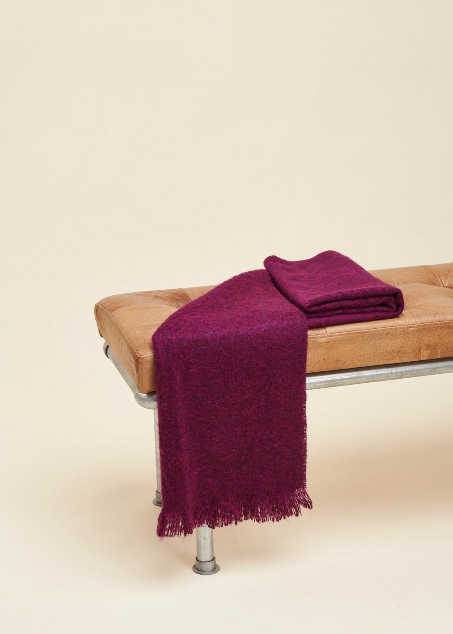 Accessoires LA FEE maraboutee | Echarpe Unie En Mohair Saphir