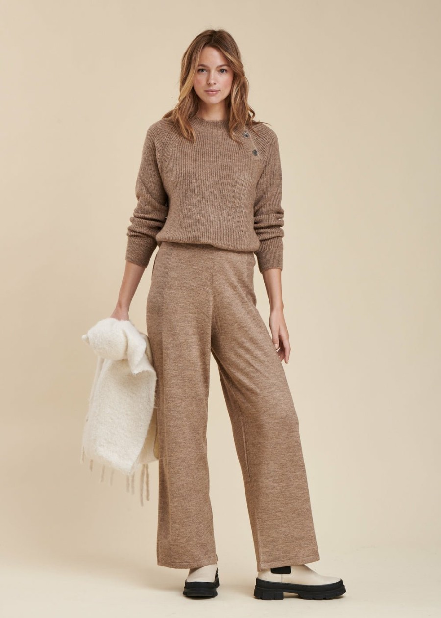 Pret-A-Porter LA FEE maraboutee | Pantalon Maille Greige