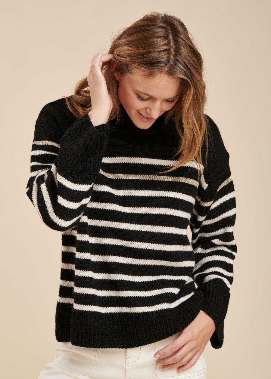 Pret-A-Porter LA FEE maraboutee | Pull Mariniere Noir