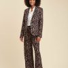 Pret-A-Porter LA FEE maraboutee | Pantalon Ample A Imprime Leopard Noir