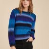 Pret-A-Porter LA FEE maraboutee | Pull Rayures Degradees Bleu